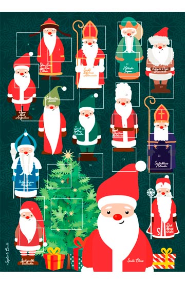 Calendario de Adviento Papa Noel en el mundo
